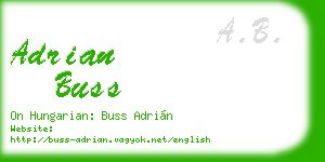 adrian buss business card