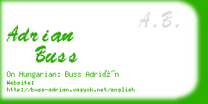 adrian buss business card